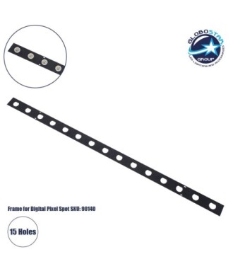 GloboStar® 90237 Μεταλλικο Καλυμμα 1 Μέτρου 15 Τεμαχίων για Ψηφιακή Αλυσίδα Γιρλάντα 20 Σποτ LED με Κωδικό 90140 Μαύρο Μ100 x Π4.7 x Υ1cm